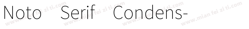 Noto Serif Condens字体转换